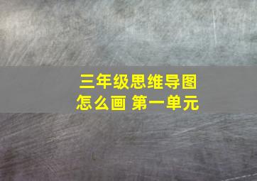 三年级思维导图怎么画 第一单元